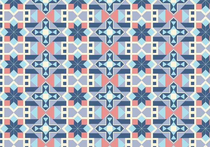 Geometric Tiled Pattern Background vector