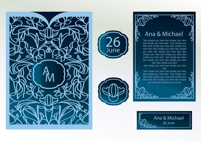 Laser Cut Invitation Vector