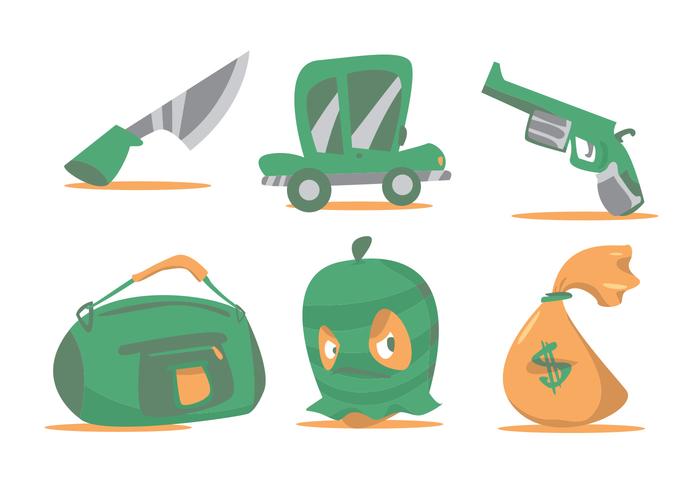 Getaway Robber Vector Set