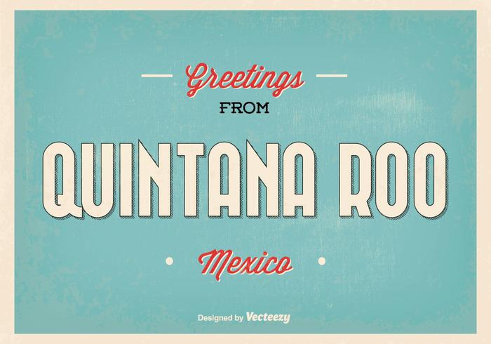 Quintana Roo Mexico Greeting Illustration vector