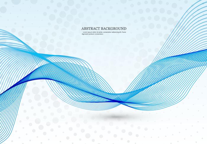 Blue Wave On Dotted Background vector