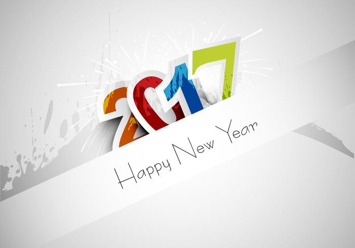 Colorful 2017 With Fireworks Burst Colorful 2017 With Fireworks Burst