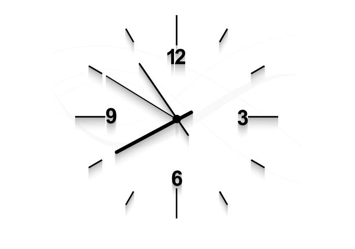 Reloj frente a fondo blanco vector