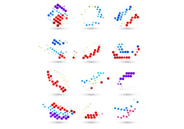 Diseño de semitonos colorido vector