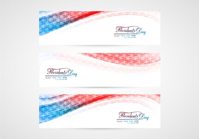 Set Of Presidents Day Banners vector