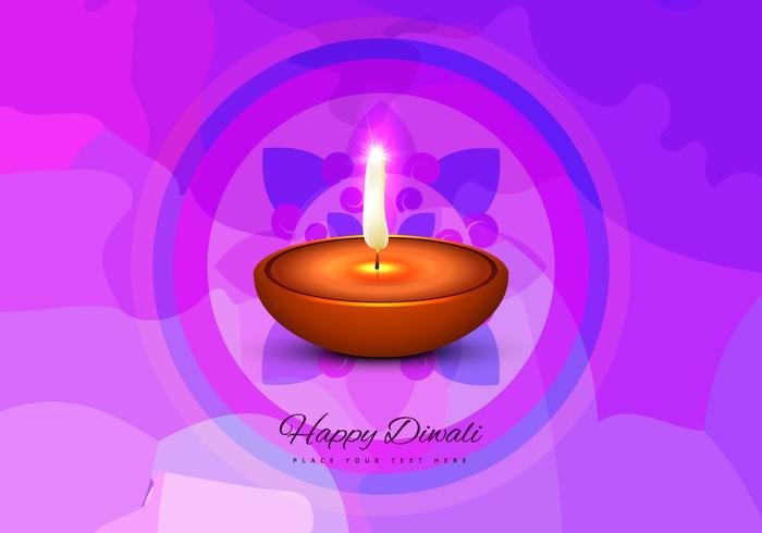 Tarjeta de felicitación feliz de Diwali vector