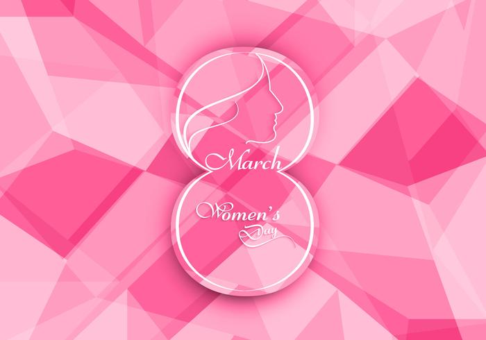 Women's Day On Polygonal Background vector