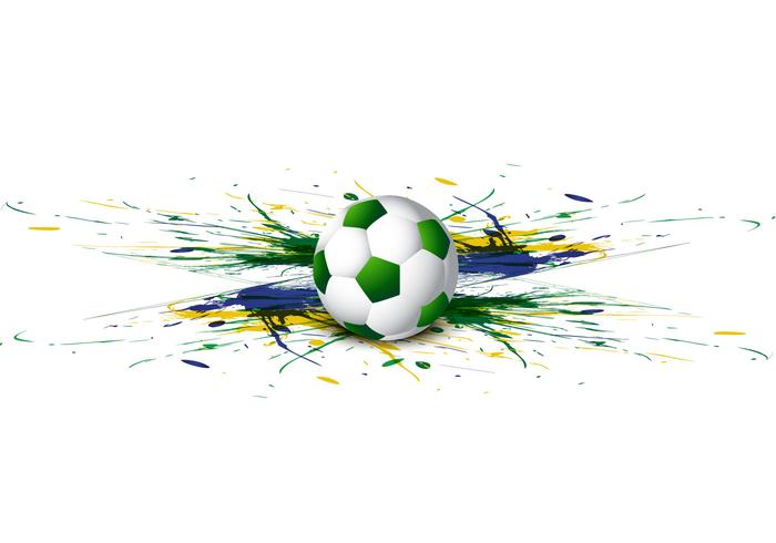 Fútbol con la acuarela colorida vector