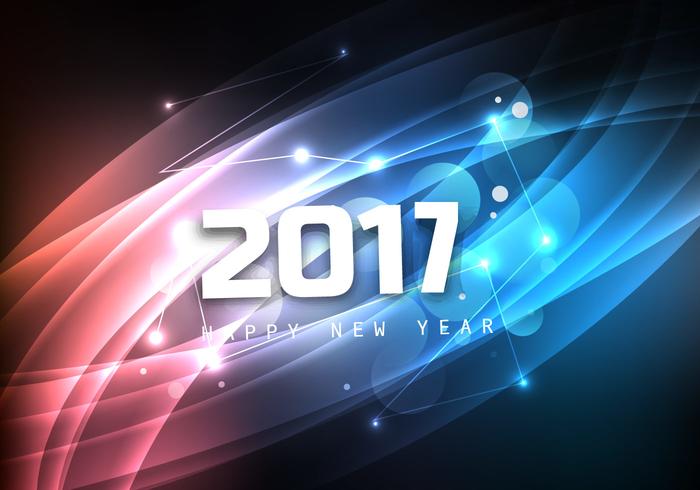 Brillante Feliz Año Nuevo 2017 vector