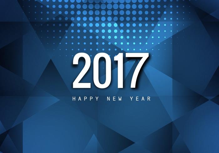 Tarjeta elegante de la Feliz Año Nuevo 2017 vector