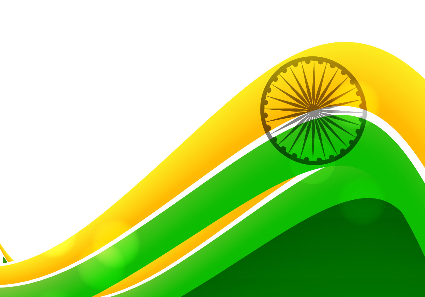 Tricolor Of Indian Flag On White Background 106525 Vector Art at Vecteezy