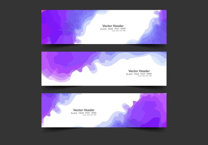 Header With Watercolor Splash vector