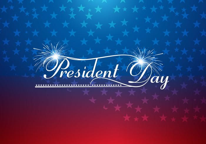 President Day Text With Fire Cracker vector