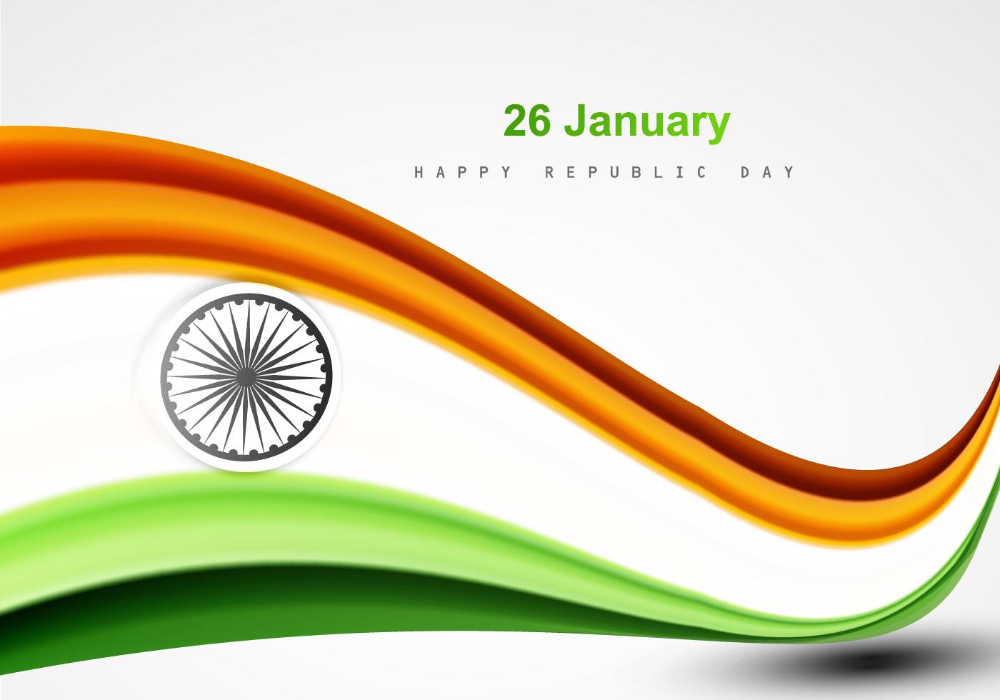 26 January Happy Republic Day With Indian Flag 106557 Vector Art at