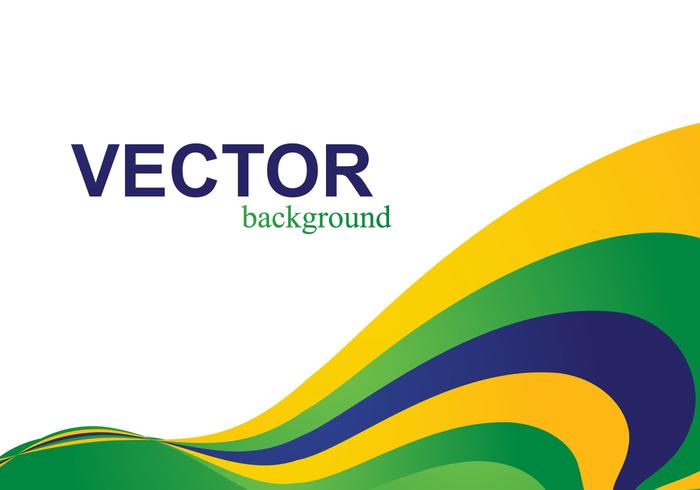 Brazilian Flag Wave vector