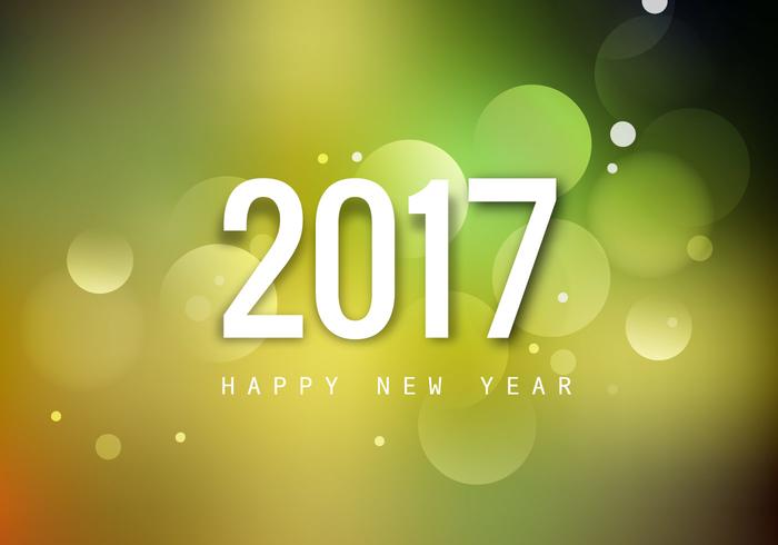 Tarjeta de felicitación de la Feliz Año Nuevo 2017 vector