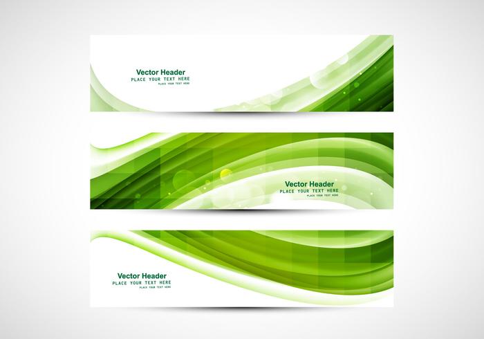 Business Card With Green Wave vector