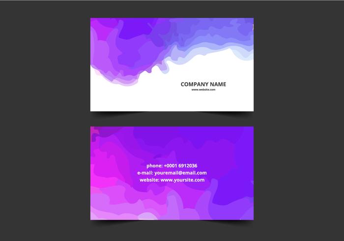 Water Splash Business Card vector