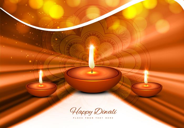 Stylish Greeting Card For Diwali Festival vector