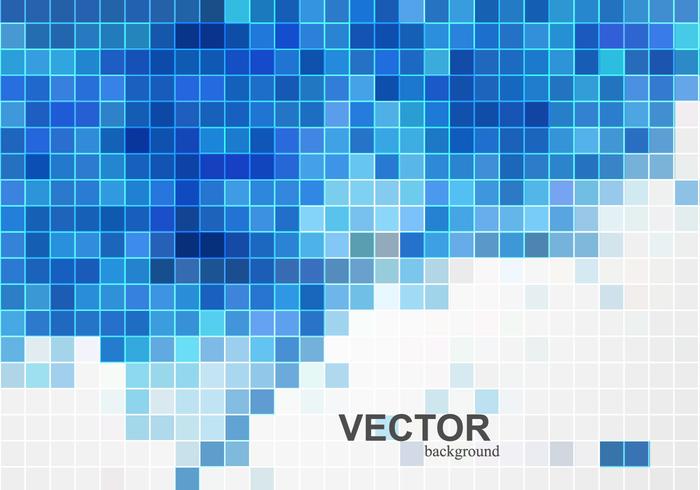 Tarjeta Con Títulos De Mosaico Azul vector