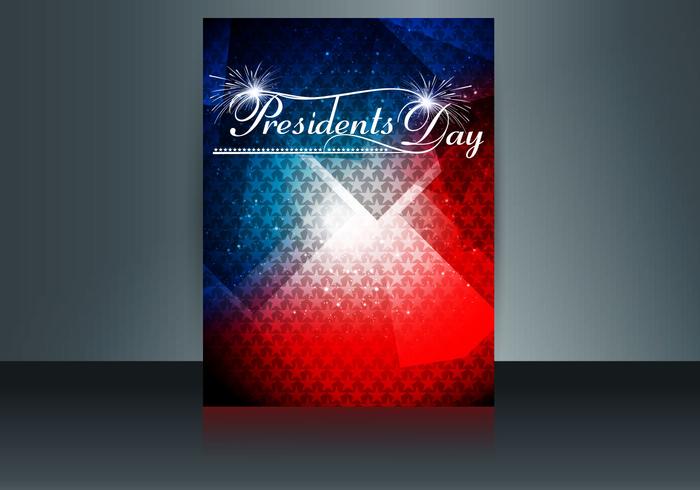 Brochure Of Presidents Day In United States Of America vector