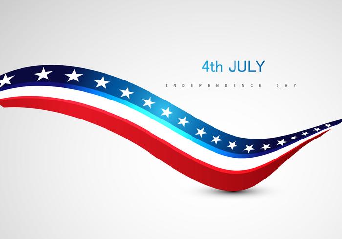 4th July Independence Day Text On Grey Background vector