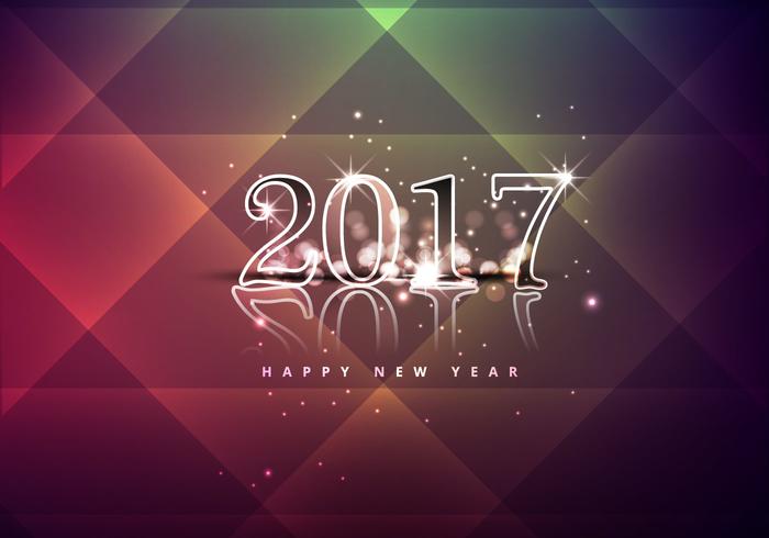 Brillante Feliz Año Nuevo 2017 vector