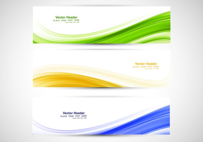 Brazilian Flag Headers vector