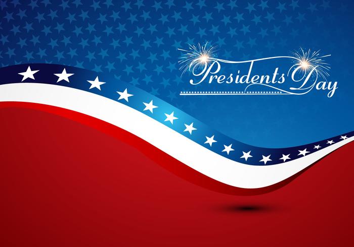 President Day With American Flag vector