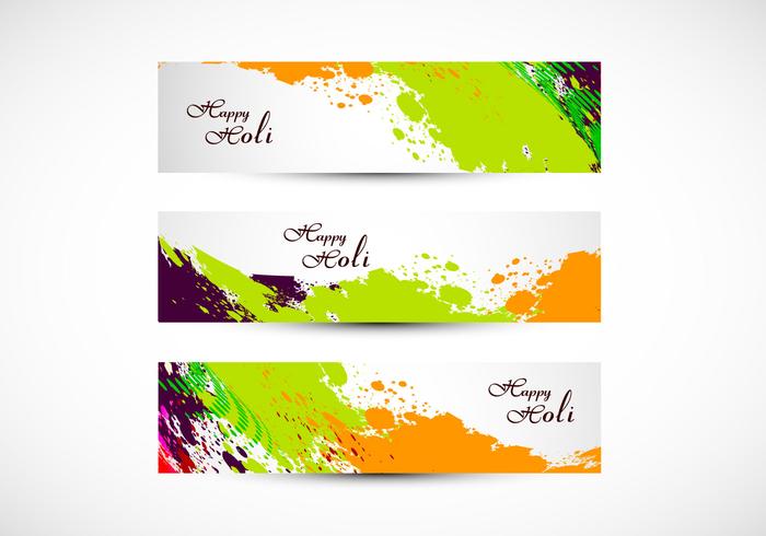 Headers Of Happy Holi vector