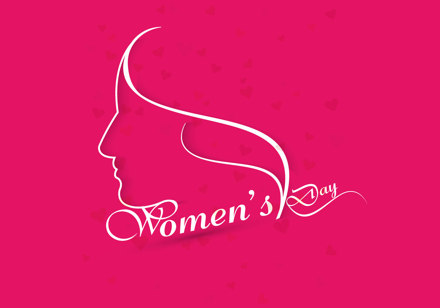 Happy Women's Day On Pink Background 106654 Vector Art at Vecteezy