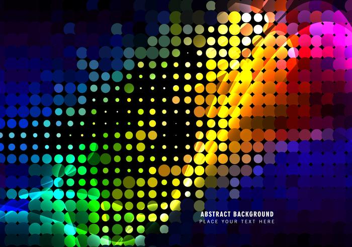 Abstract Colorful Circular Halftone Pattern vector