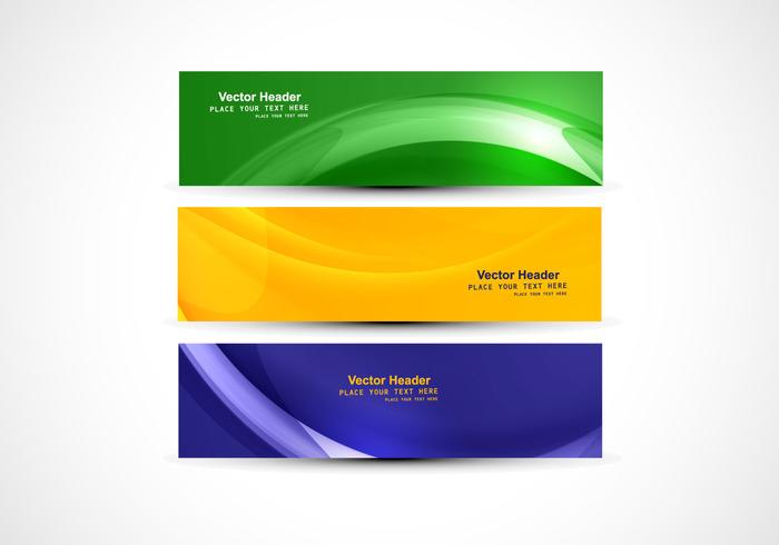 Headers With American Flag Color vector