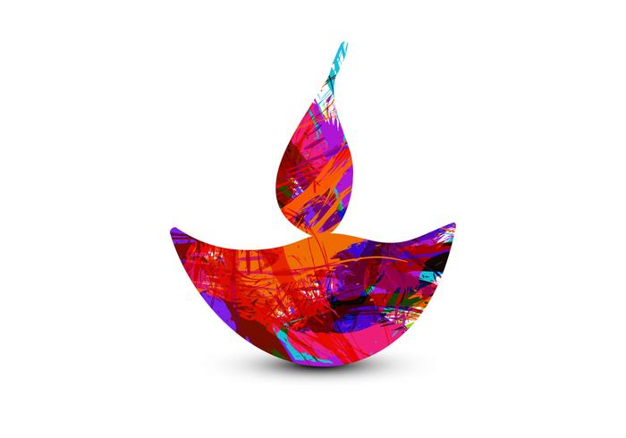 Colorful Diwali Diya vector