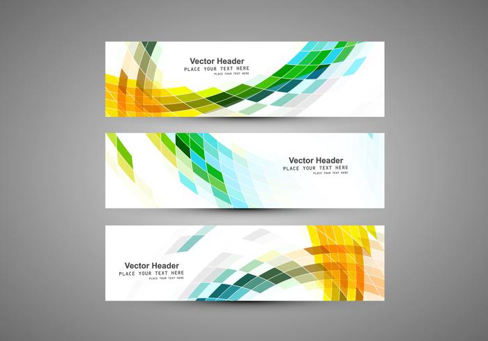 Headers For Business Card vector