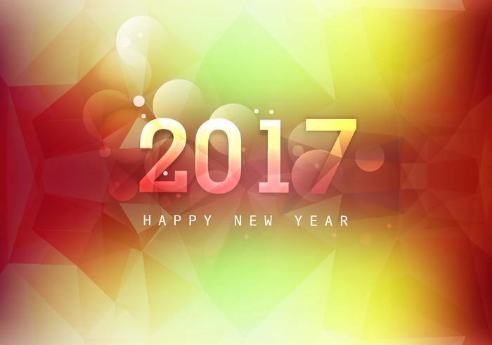 Glowing Happy New Year 2017 vector