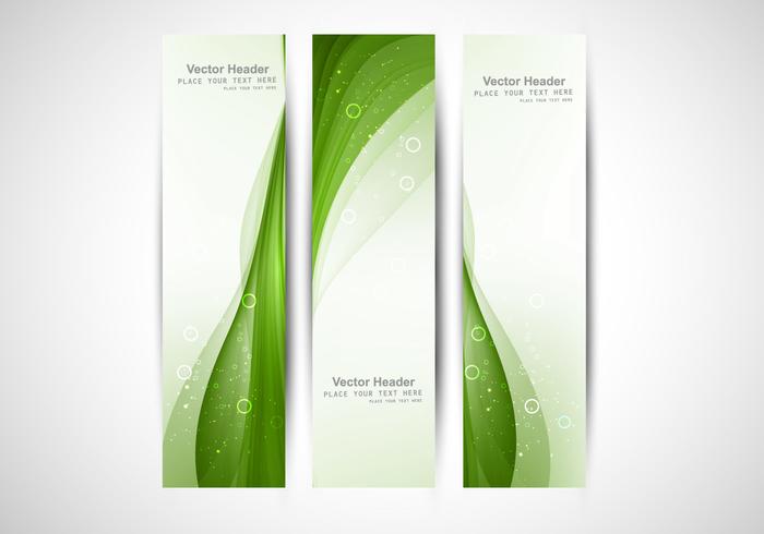 Bright Green Wave Header vector