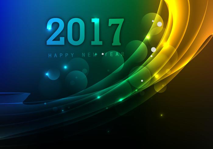 Beautifully Designed Happy New Year 2017 vector