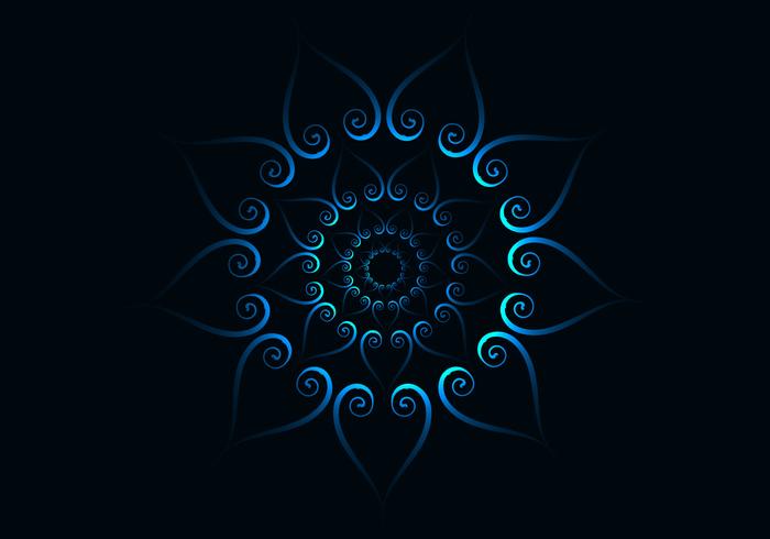 Abstract Blue Concentric Pattern vector