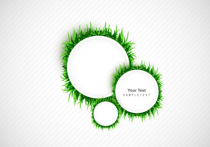 Frame With Green Grass Circle vector