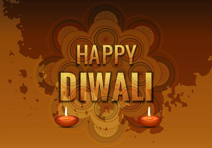 Tarjeta feliz tradicional de Diwali vector