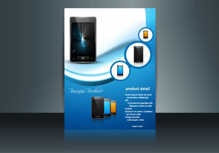 Website Template Presentation For Mobile Phone vector