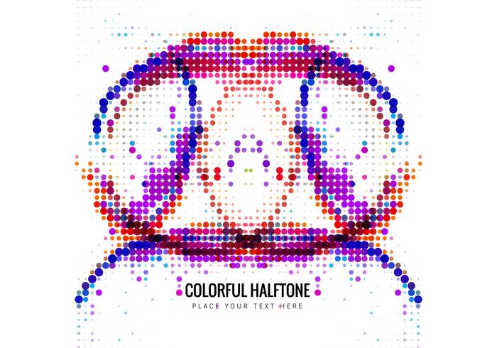 Abstract Colorful Halftone vector