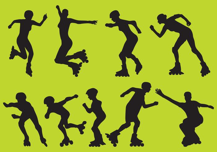 Roller Blade Vector Silhouettes