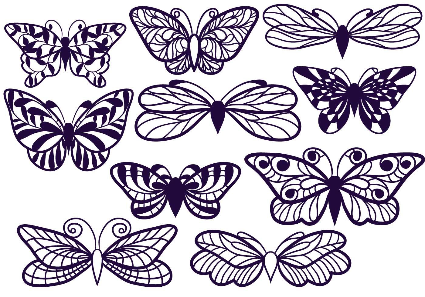 Free Cutout Butterflies.