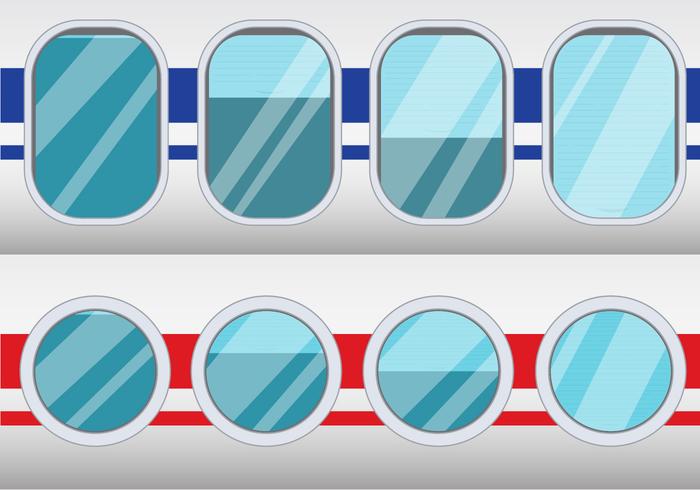 Window Plane Vector Scene