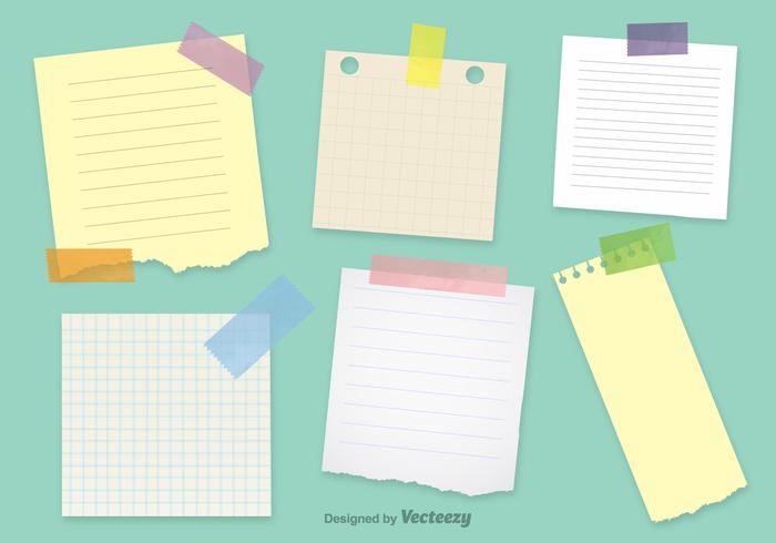 Office Notepaper Vector Templates