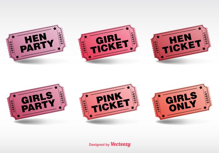 Hen Party Ticket Vector