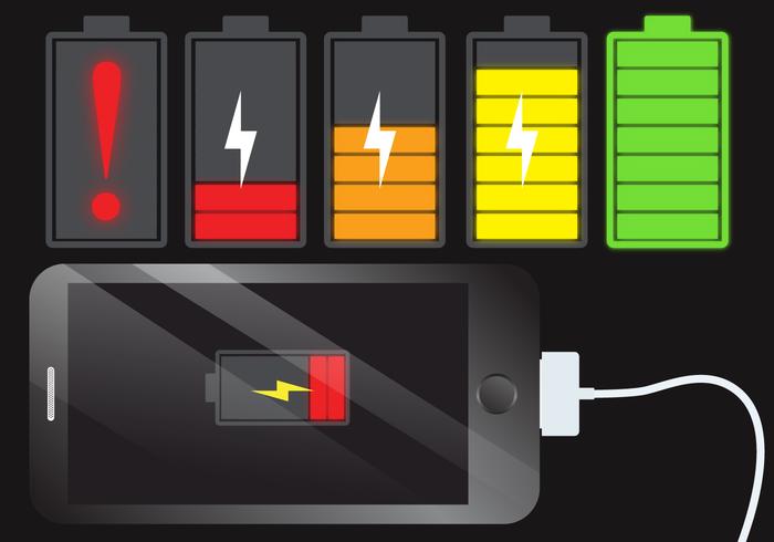 Phone Baterry Charging Vector