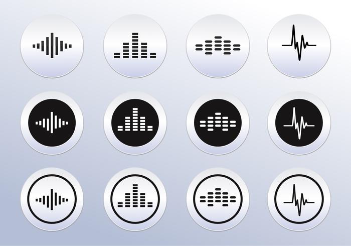 Vector Sound wave icons 